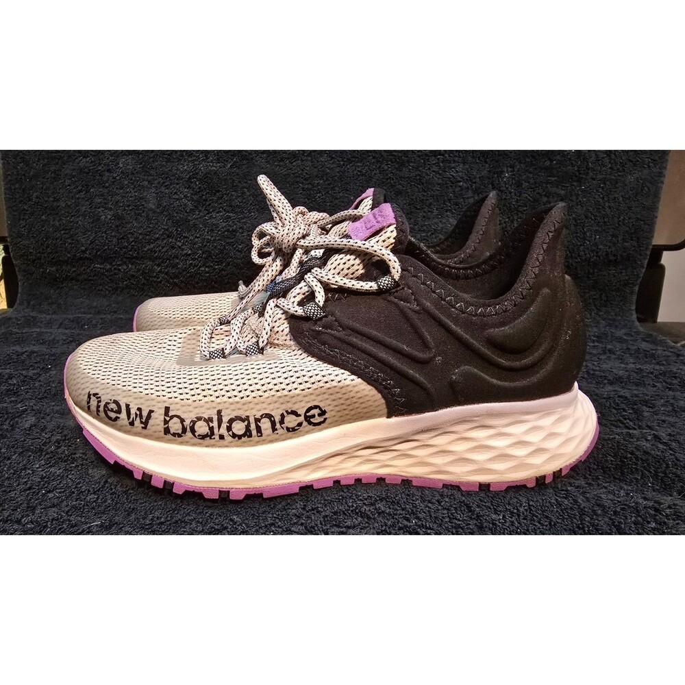 New Balance Fresh Foam Roav Trail Womens 10 Gray Black Purple Running Shoes